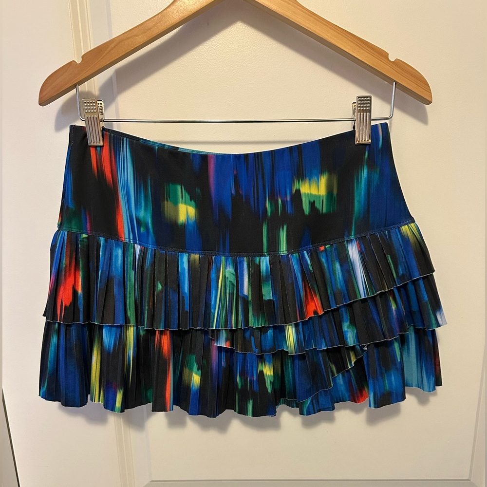 Lucky in Love Multicolor Tiered Mini Skirt.